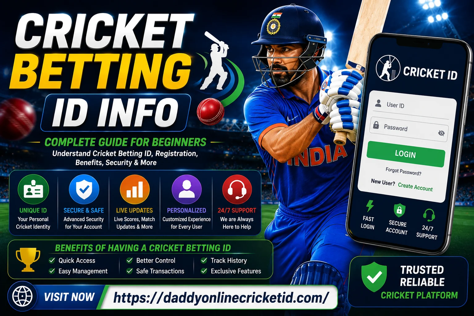Cricket Betting ID Info