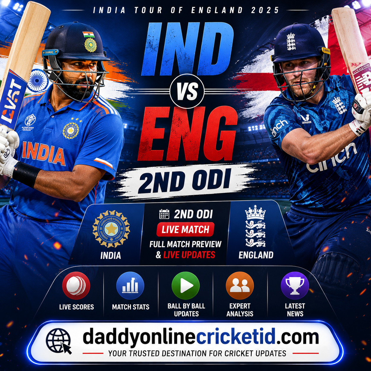 IND vs ENG 2nd ODI 2026