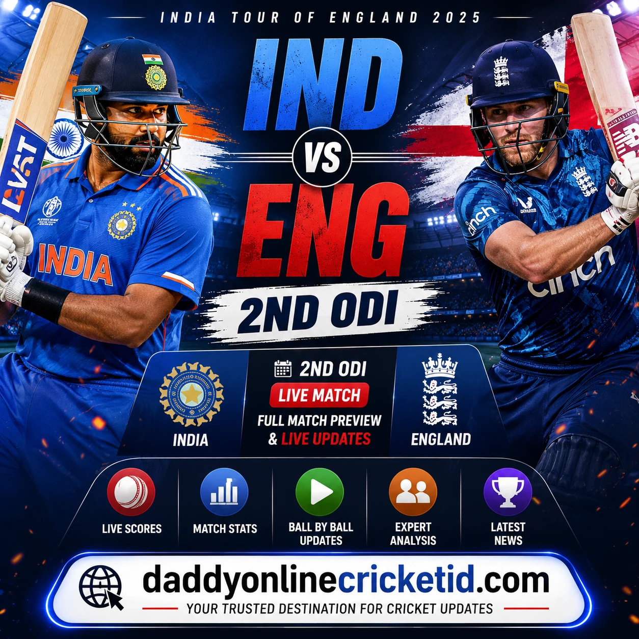 IND vs ENG 2nd ODI 2026