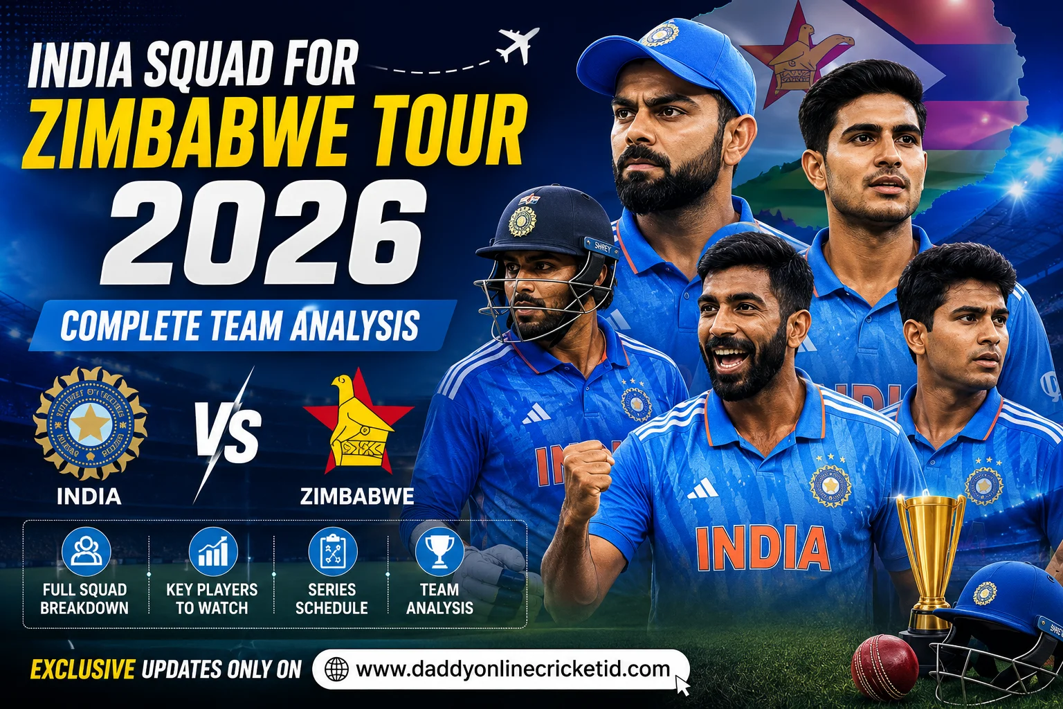 India Squad for Zimbabwe Tour 2026