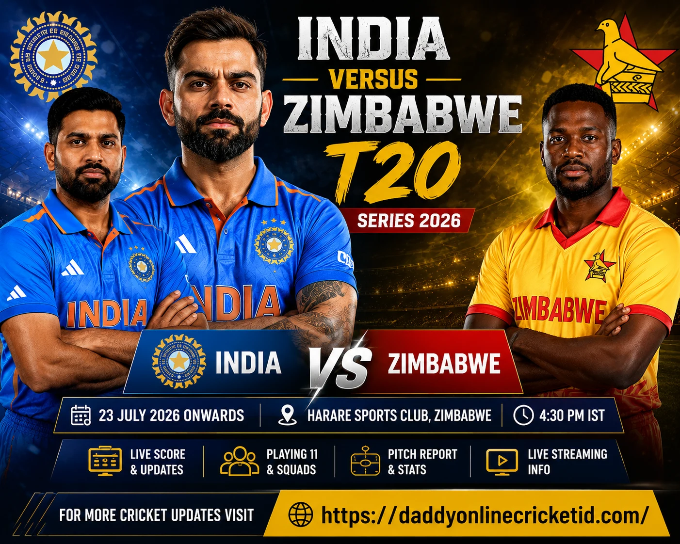 India versus Zimbabwe T20