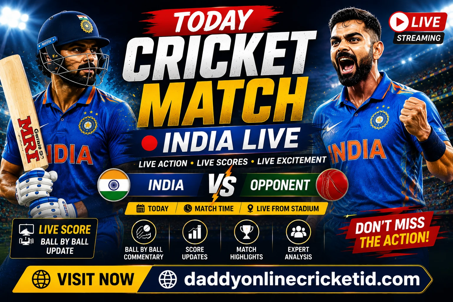 Today Cricket Match India Live
