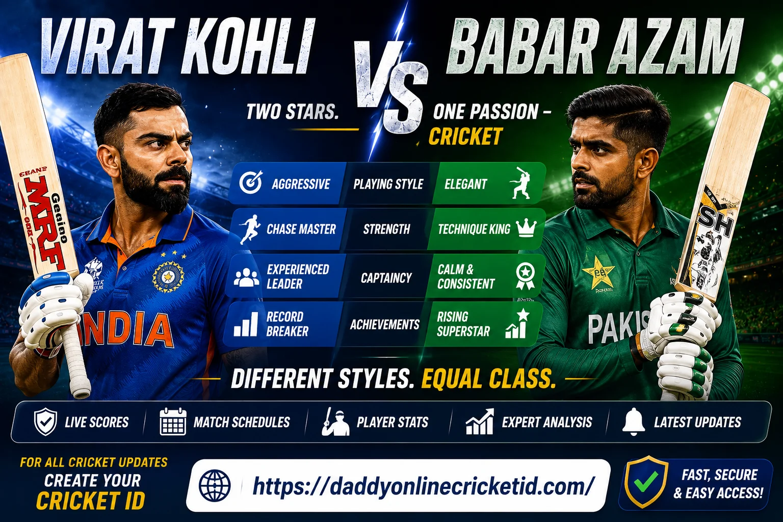 Virat Kohli vs Babar Azam