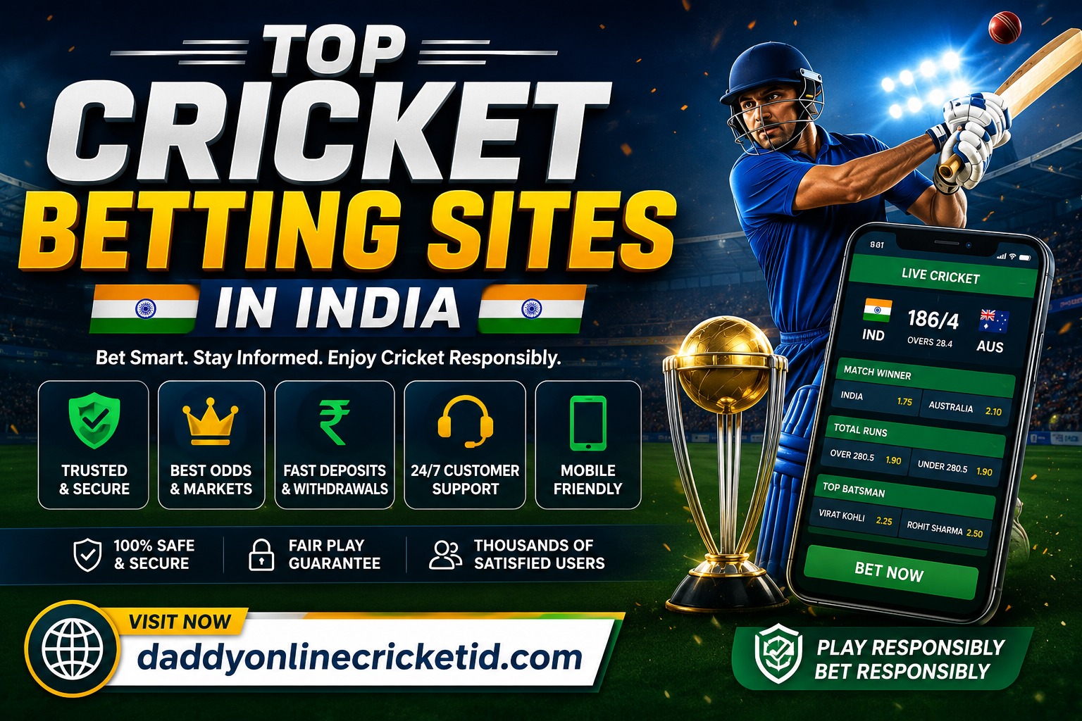 top cricket betting sites in india