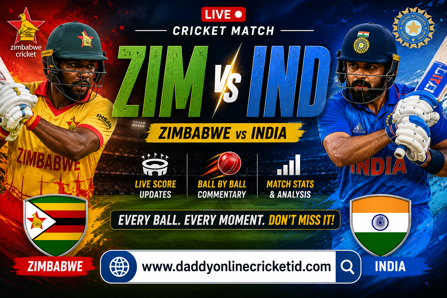 ZIM vs IND