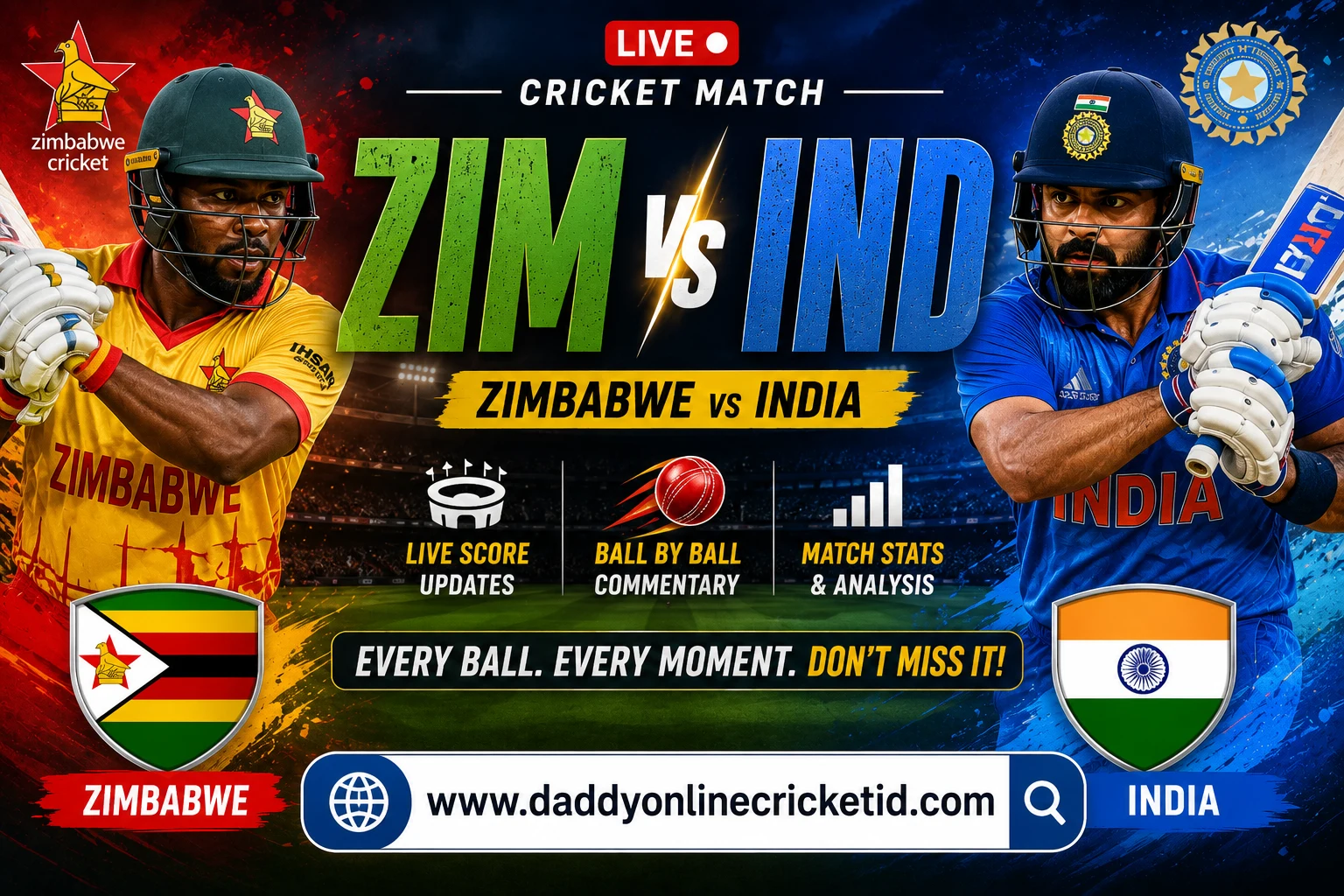 ZIM vs IND