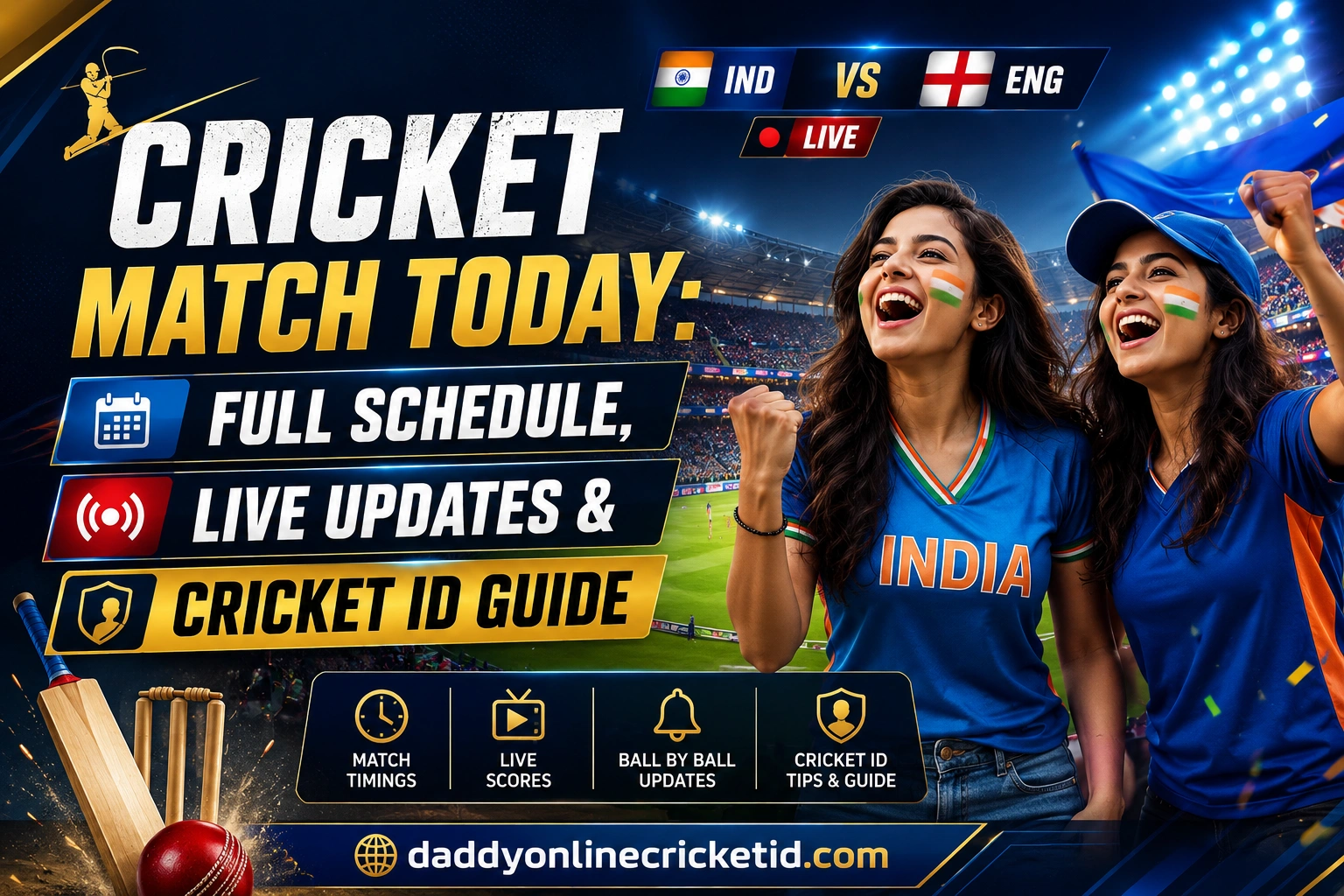 Read more about the article Cricket Match Today: Full Schedule, Live Updates & Cricket ID Guide
