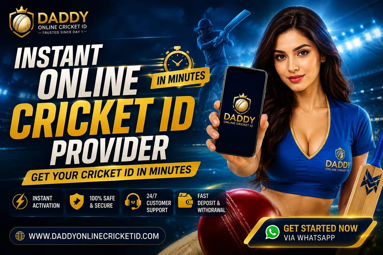 Instant online cricket ID