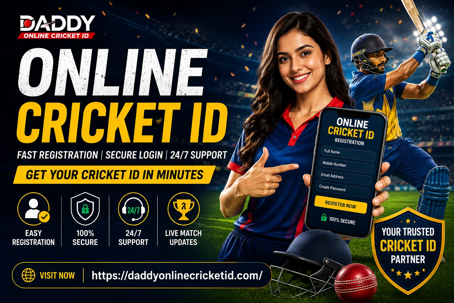 online cricket id