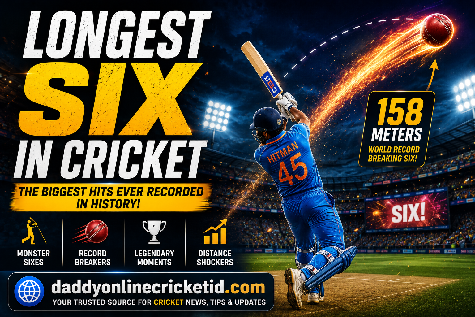 Longest Six in Cricket