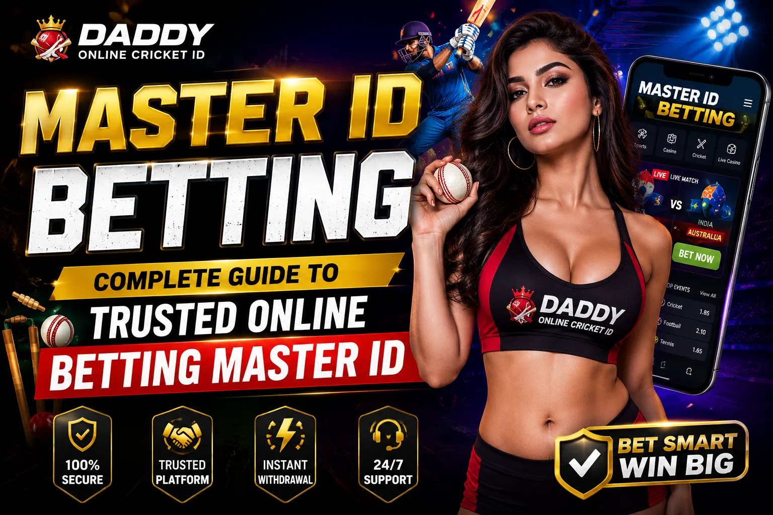 Master ID Betting platform with cricket account and online access details